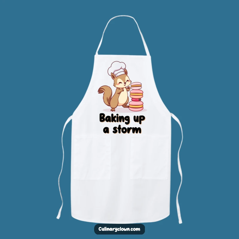 Funny Kawaii Squirrel Chef Apron: Bake with Giggles - Perfect Kitchen Funny Gift!