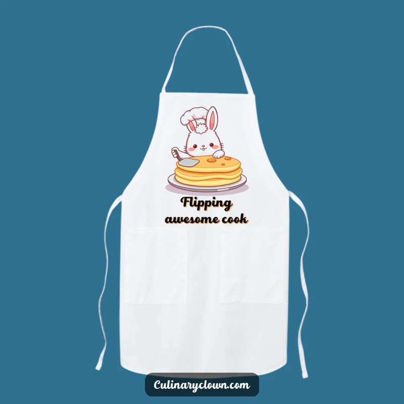 Funny Bunny Chef Pancake Apron: Fluffy Baker Kitchen Gear