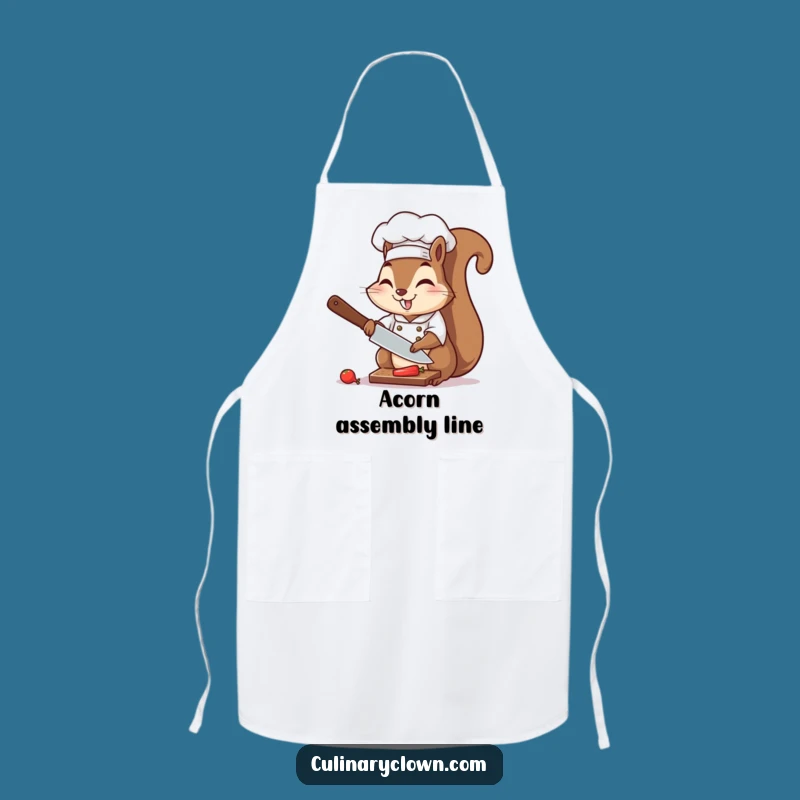 Funny Chef Squirrel Apron: Chopping Power, Culinary Fun