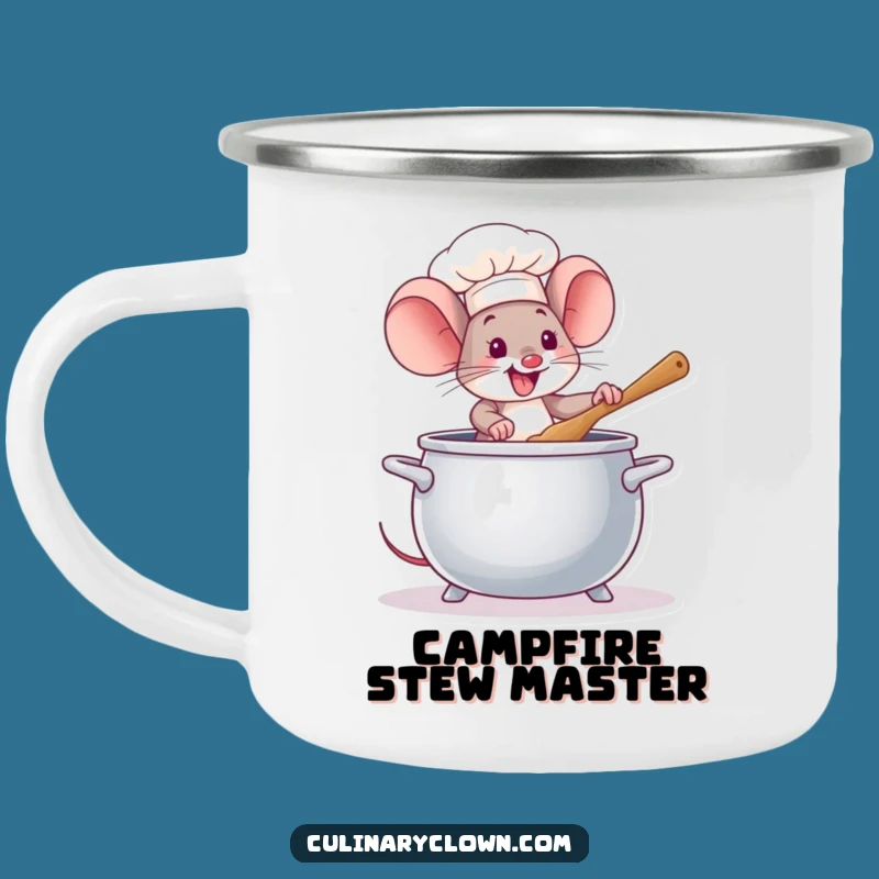 Funny Mouse Chef Camping Mug: Stir Up Some Fun Outdoors
