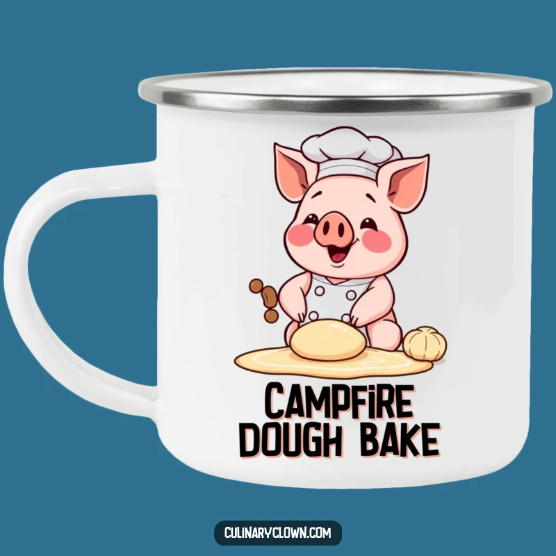 Funny Camp Chef Pig Mug - Dough Kneading Outdoor Fun, Hilarious Gift
