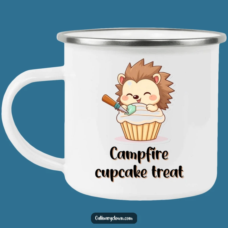 Funny Hedgehog Frosting Camping Mug - Baker's Brew for Sweet Outdoors