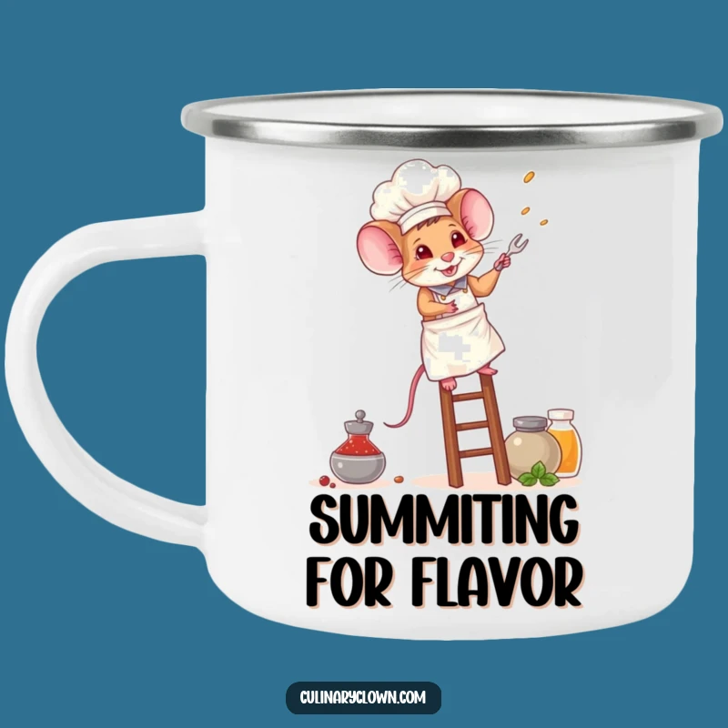 Funny Mouse Chef Camping Mug: Brave Explorer, Perfect Outdoor Gift