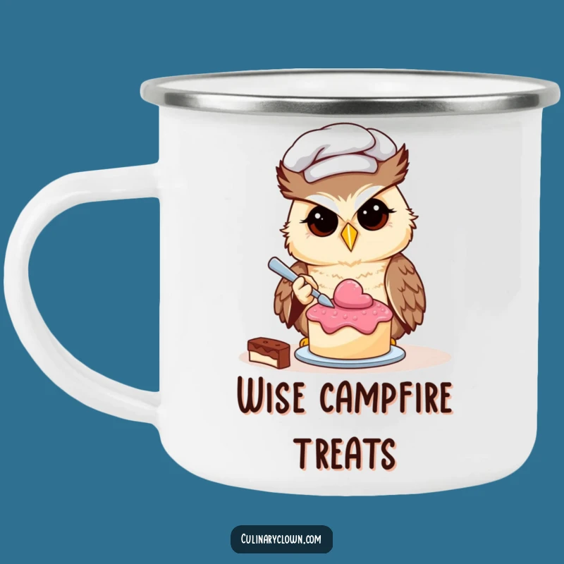 Funny Owl Chef Cake Decorating Camping Mug: Fuel Your Baking Adventures