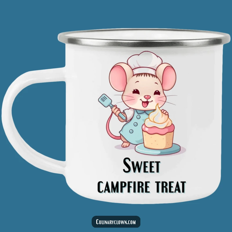 Funny Kawaii Mouse Chef Camping Mug: Sweet Treats for Outdoor Adventures