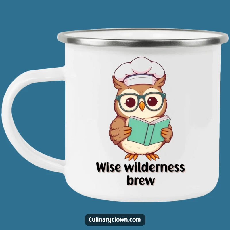 Funny Camp Chef Owl Mug - Wise Recipe Reader Outdoor Fun, Hilarious Gift