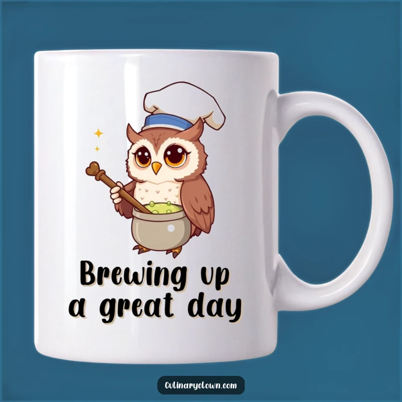Funny Owl Chef Mug: Brew Up Laughs with this Magical Potion Gift