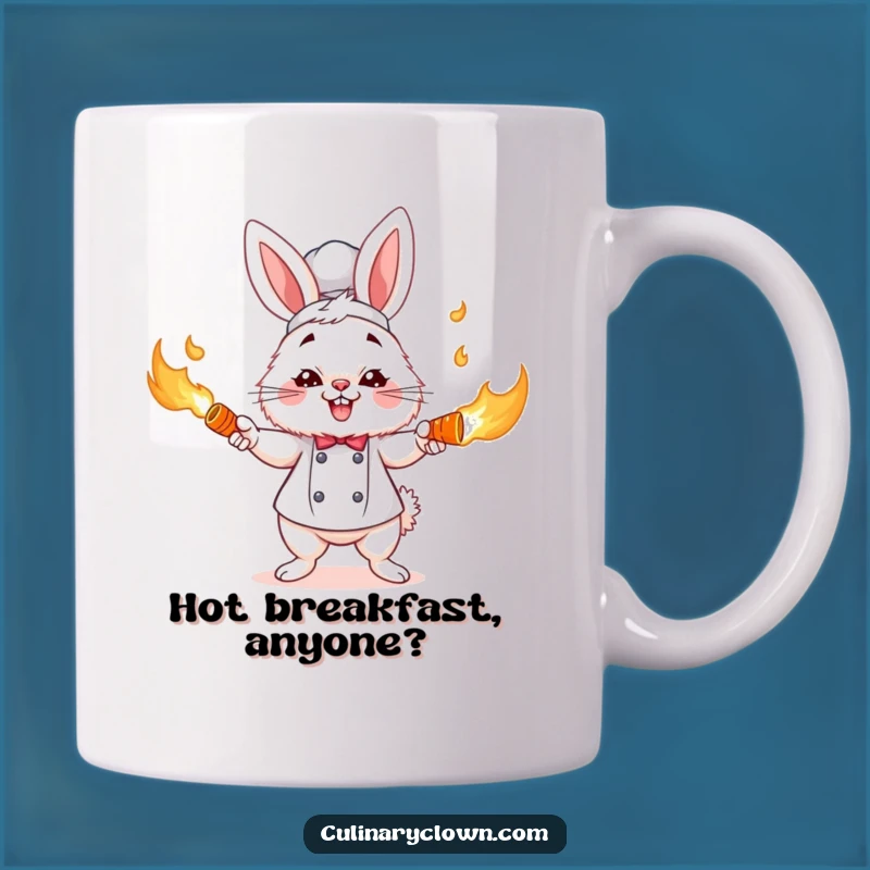 Funny Bunny Chef Mug: Flaming Carrot Juggler Gift, Hilarious Kitchen Humor