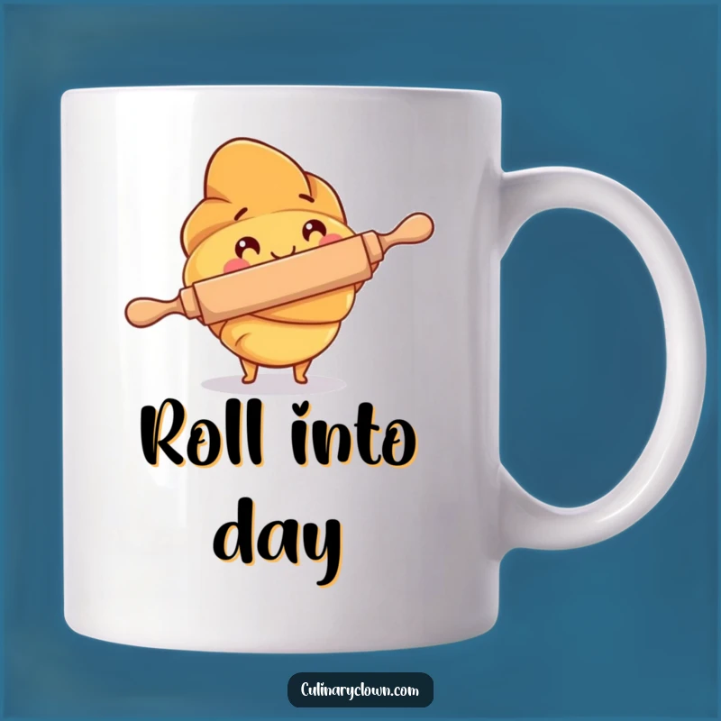 Funny Croissant Baker Mug: Energized Baking Fun, Perfect Gift for Pastry Lovers