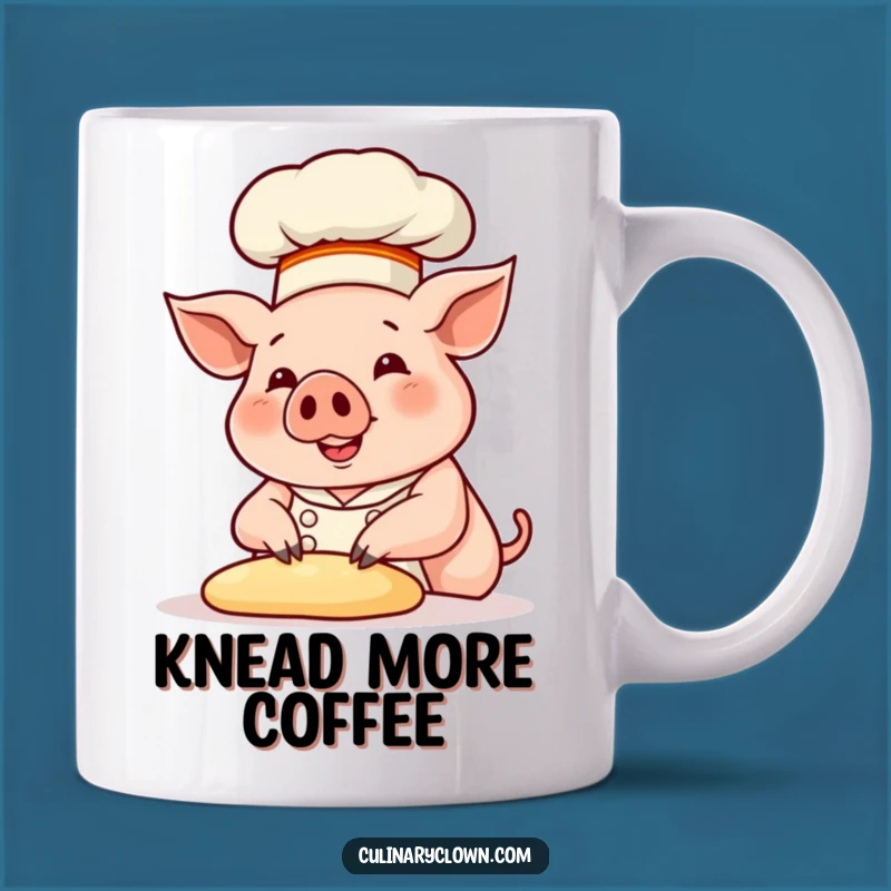 Funny Pig Chef Kneading Dough Mug: A Hilarious Gift for Foodie Friends