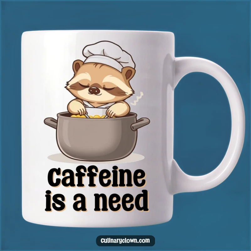 Funny Sloth Chef Mug: Slow Stirrer Tastes Deliciousness, Perfect Gift