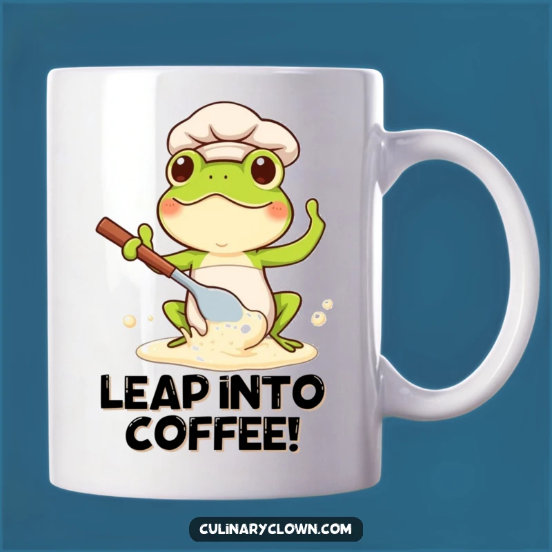 Funny Kawaii Frog Chef Mug: Splashing Fun for Your Morning Brew