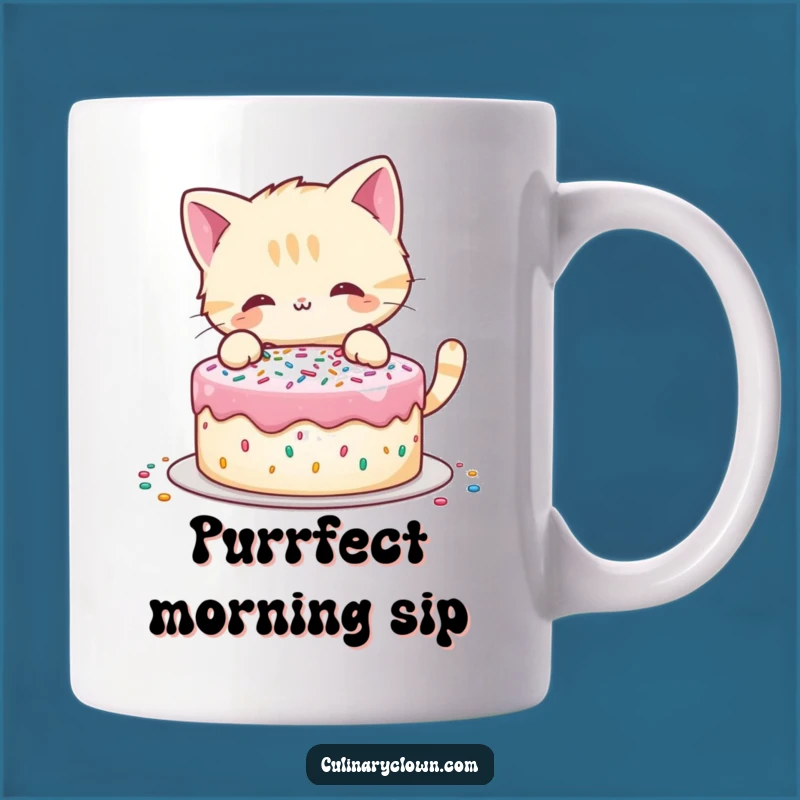 Funny Cat Decorating Cake Mug: Hilarious Baker's Delight Gift for Sweet Treat Lovers!