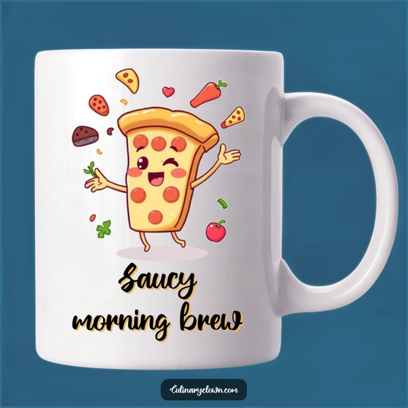 Funny Pizza Juggler Mug: Toss Some Fun, a Perfect Funny Gift!