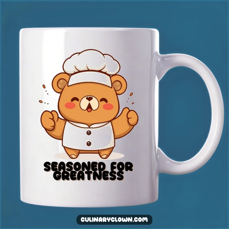 Funny Kawaii Bear Chef Mug A Taste Of Triumph And Laughter