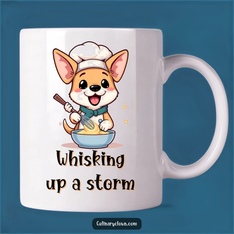 Funny Dog Chef Whisking Mug: Hilarious Pup's Baking Fun Gift for Dog Lovers