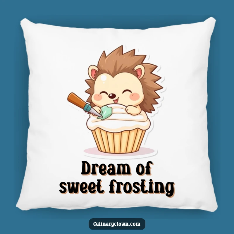 Funny Hedgehog Frosting Pillow - Cozy Cushion for Dessert Lovers