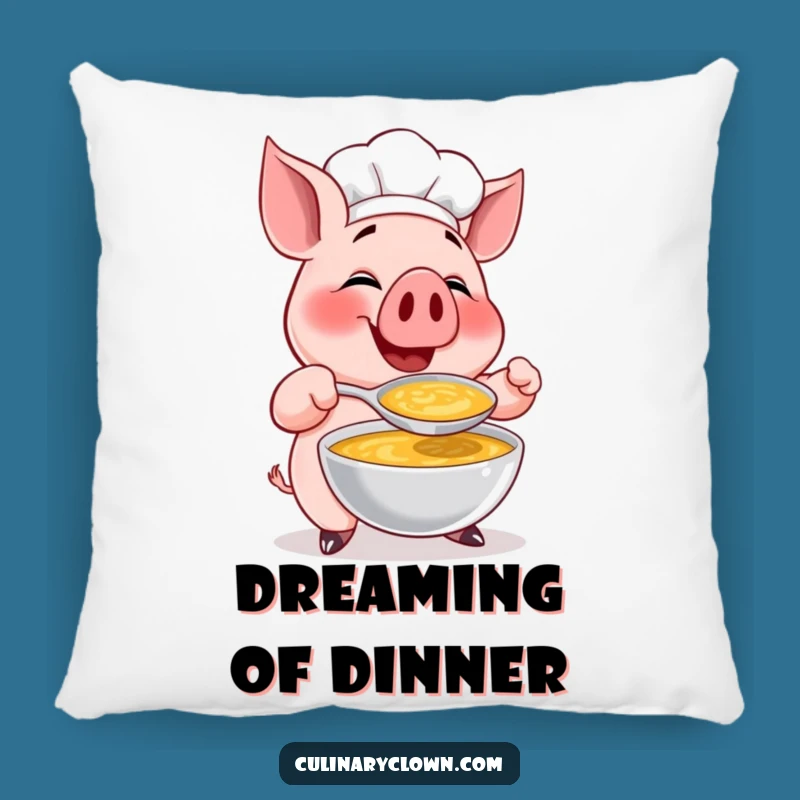 Funny Pig Chef Soup Pillow: Cozy Chef Character Accent for Food Lovers
