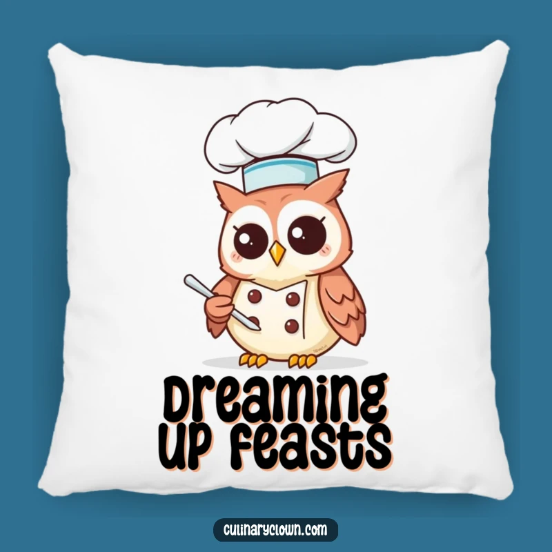 Funny Kawaii Owl Chef Pillow: Snuggle Up with Culinary Cuteness