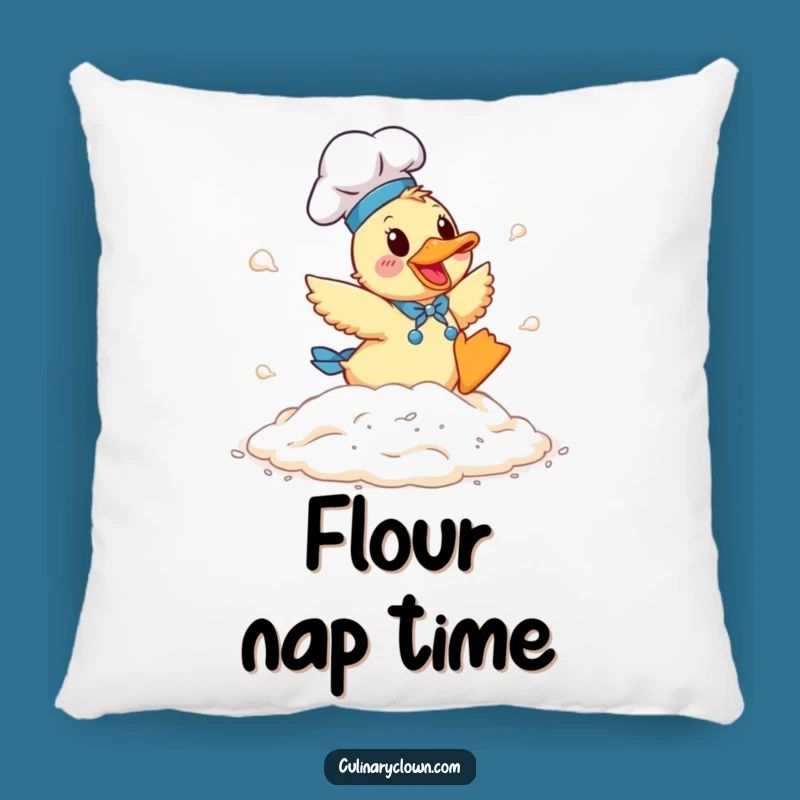 Funny Duck Chef Pillow: Cozy Flour Fun Cushion for Sofa Cuddles