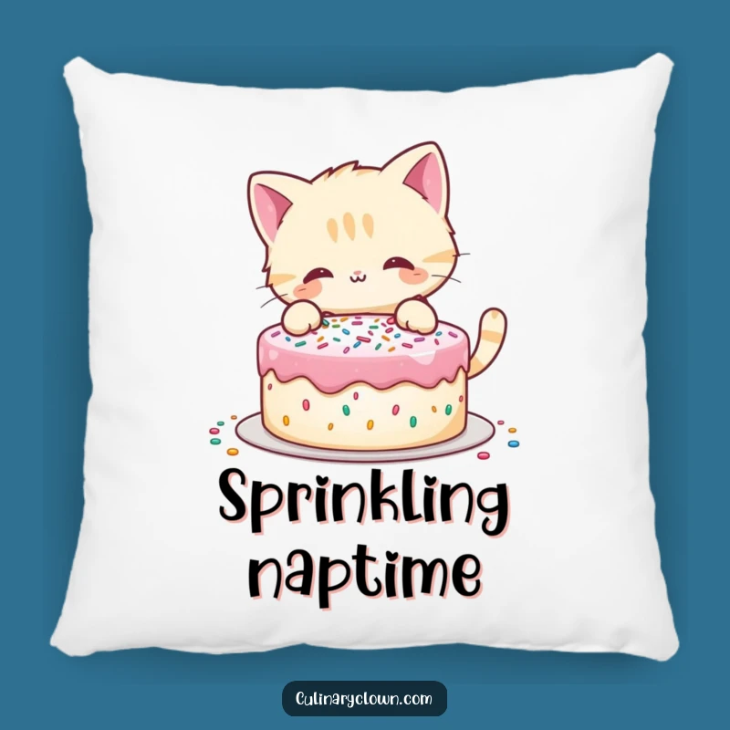 Funny Cat Decorating Cake Pillow: Comfy & Hilarious Decor for Your Sweet Nook!