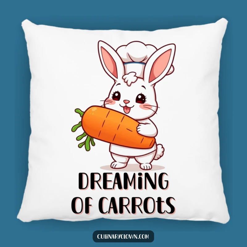 Funny Kawaii Bunny Chef Carrot Pillow: Cozy Comfort with a Veggie Twist