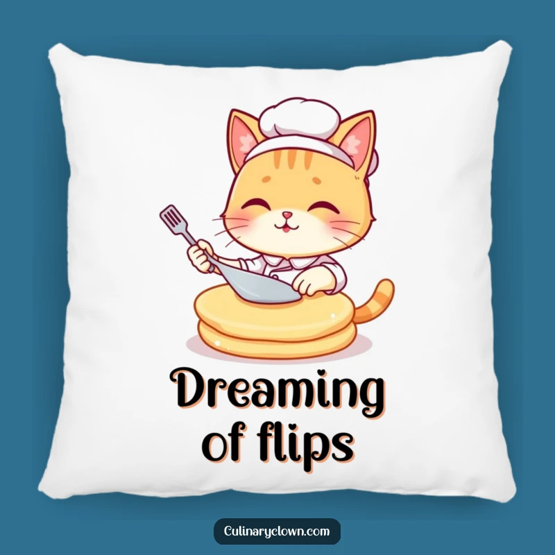 Funny Kawaii Cat Chef Pancake Pillow: Comfy and Hilarious Home Decor Accent