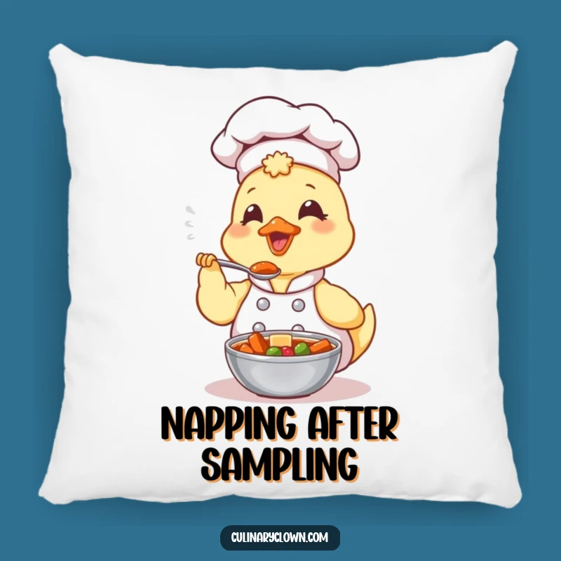 Funny Kawaii Duck Chef Pillow: Soft Stew Tasting Cushion, Adorable Funny Gift for Comfort