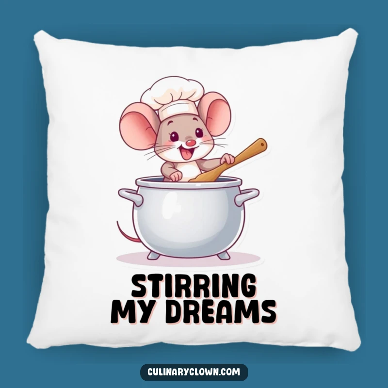Funny Mouse Chef Pillow: Cozy Decor for Kitchen Lovers