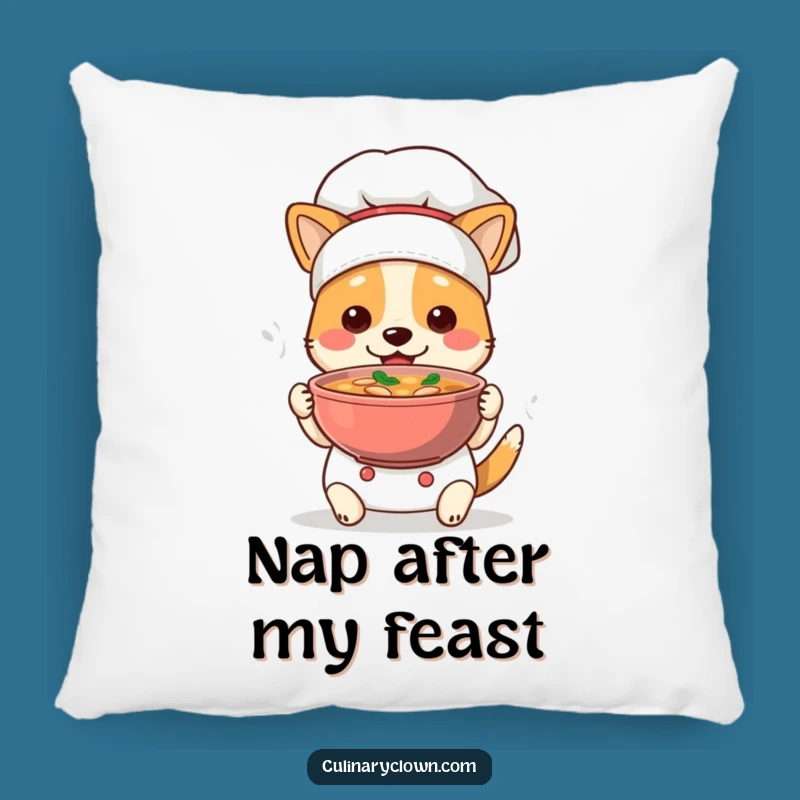 Cozy Funny Dog Chef Pillow: Snuggle Up with This Cute Canine Cook, Ideal Funny Gift!