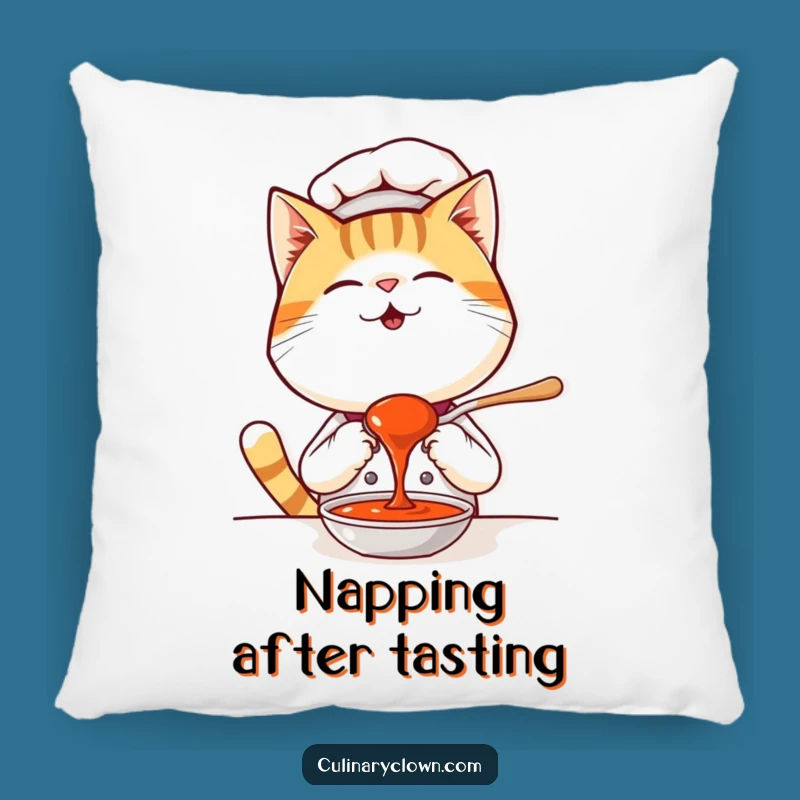 Funny Kawaii Cat Chef Pillow - Cozy Cushion for Giggling Gourmets