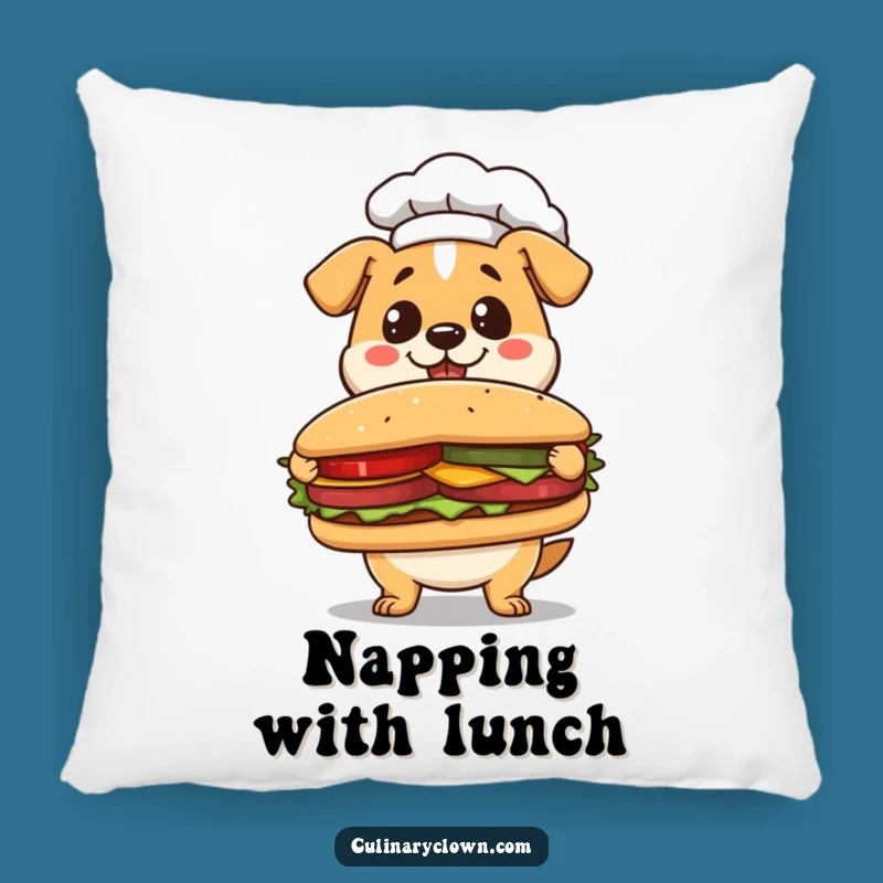 Funny Kawaii Dog Chef Pillow: Snuggle Up with Culinary Comfort