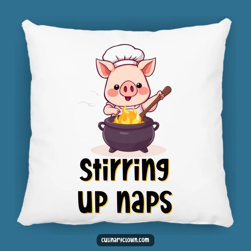 Funny Kawaii Pig Chef Cauldron Pillow: Cozy Comfort with a Magical Touch