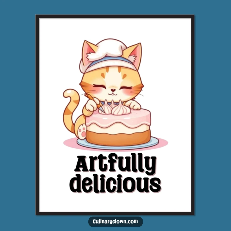 Funny Cat Chef Digital Art - Instant Hilarious Baking Decor Download