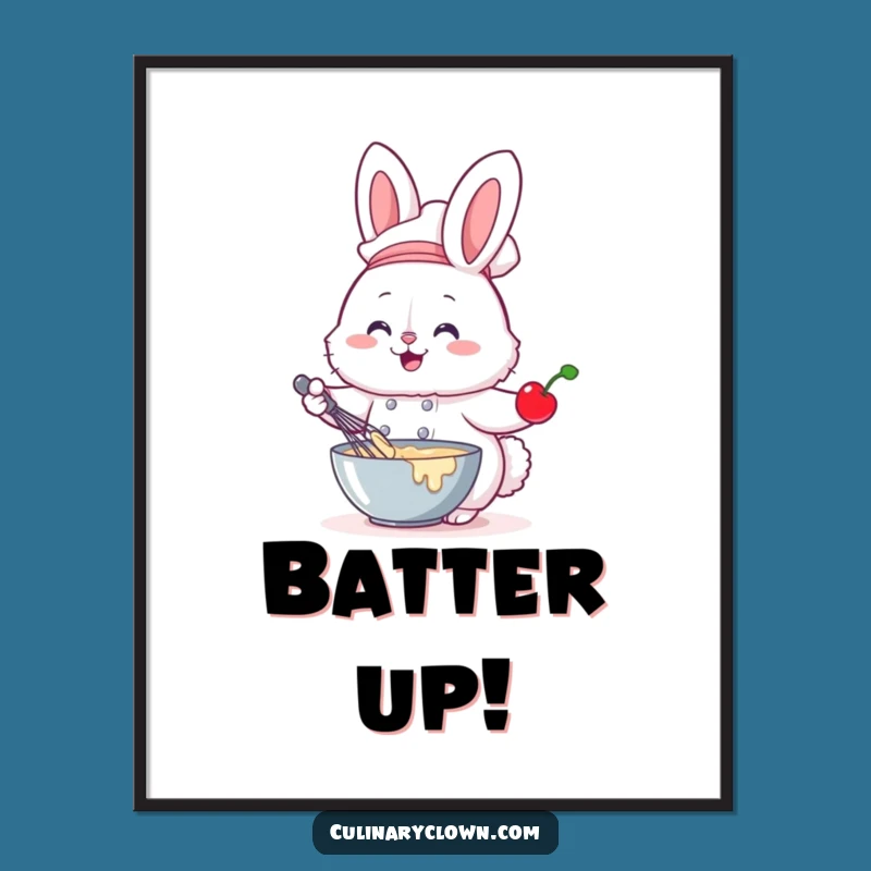 Funny Bunny Chef Digital Art Baking Sweet Instant Download Cute Decor