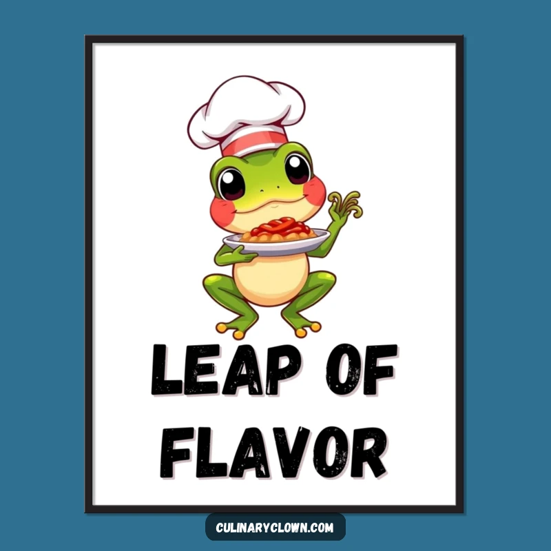 Funny Chef Frog Digital Art: Elegant Presentation Decor
