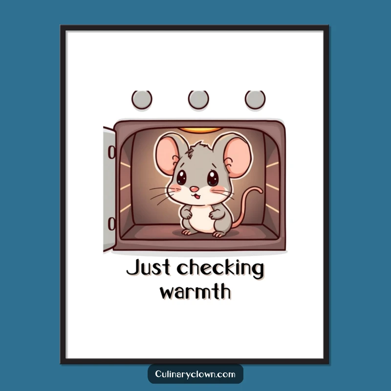 Funny Mouse Oven Digital Art - Instant Baking Cheer for Your Space