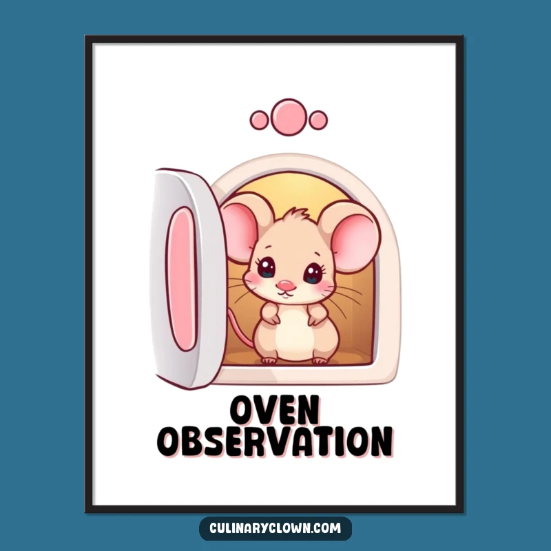 Funny Mouse Oven Digital Art - Instant Curious Kitchen Decor