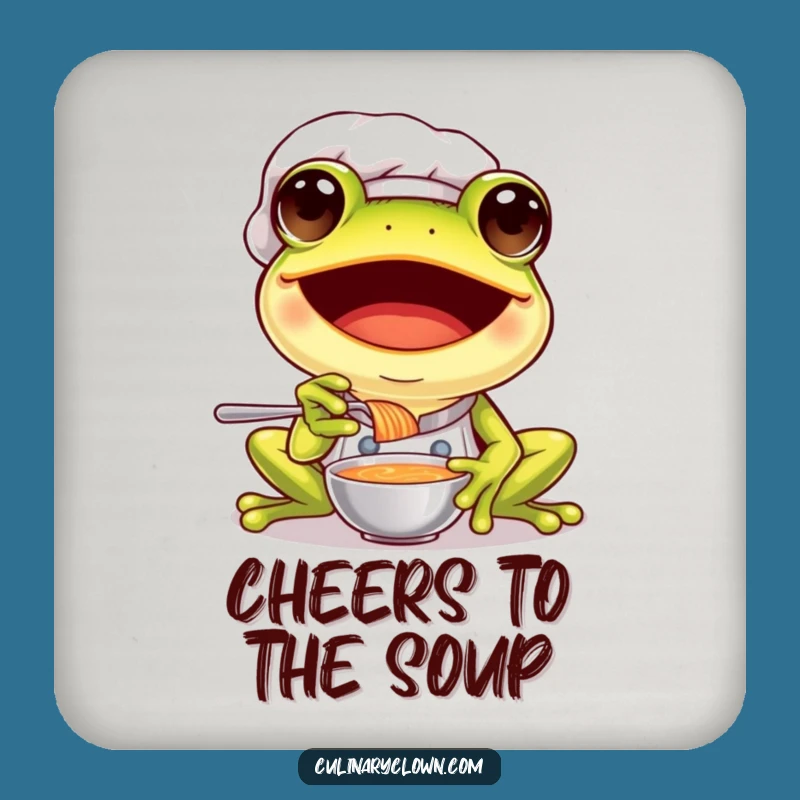 Funny Frog Chef Coaster: Protect Surfaces Joyfully, Gift