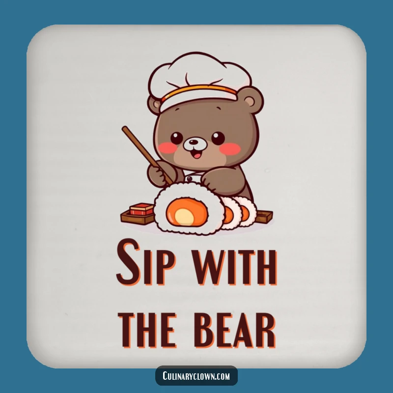 Funny Sushi Coasters: Protect Surfaces with Chef Style, a Cute Funny Gift!