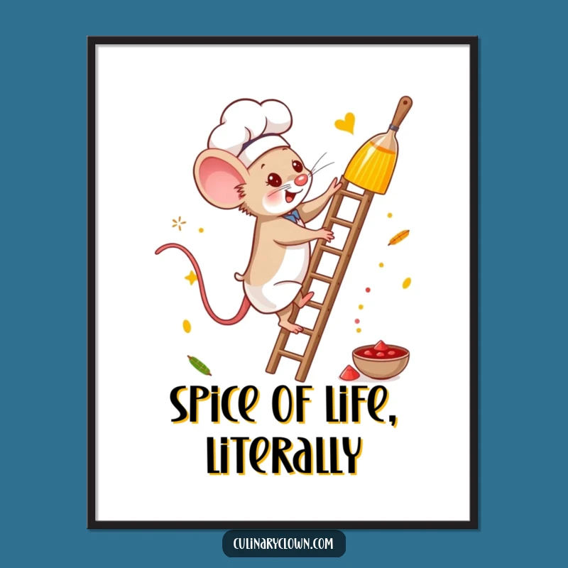 Funny Mouse Chef Poster: Bold Flavor Adventures for Your Walls
