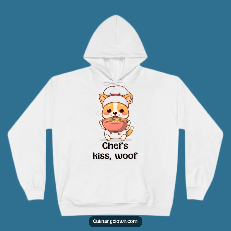 Cozy Funny Dog Chef Hoodie: Warm Up with This Cute Canine Cook, Ideal Funny Gift!