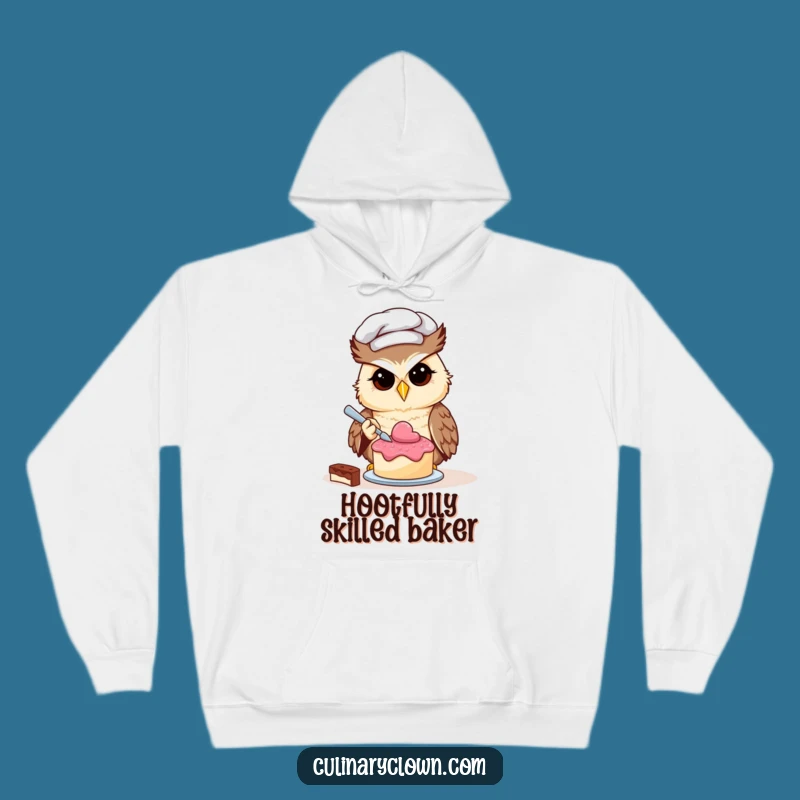Cozy Funny Owl Chef Cake Decorating Hoodie: Warmth for the Dedicated Baker