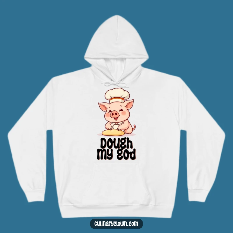 Cozy Funny Pig Chef Kneading Dough Hoodie: Warmth and Whimsy Guaranteed