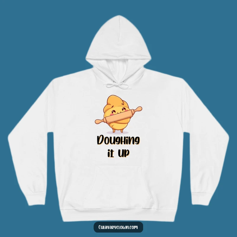 Cozy Funny Croissant Baker Hoodie: Warm Up Your Baking Sessions with Humor
