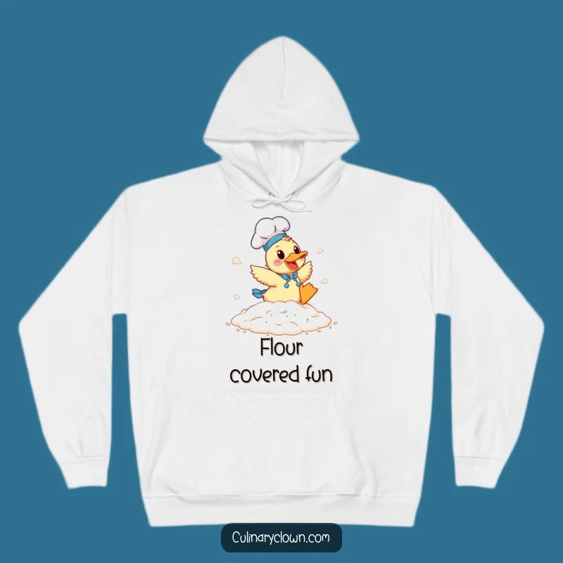 Funny Duck Chef Hoodie: Cozy Flour Fun Sweatshirt for Bakers