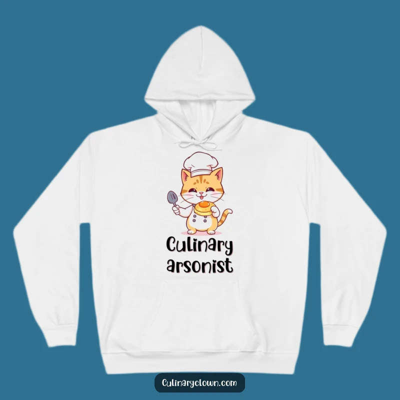 Funny Cat Chef Hoodie: Cozy Culinary Mayhem Sweatshirt for Witty Cooks