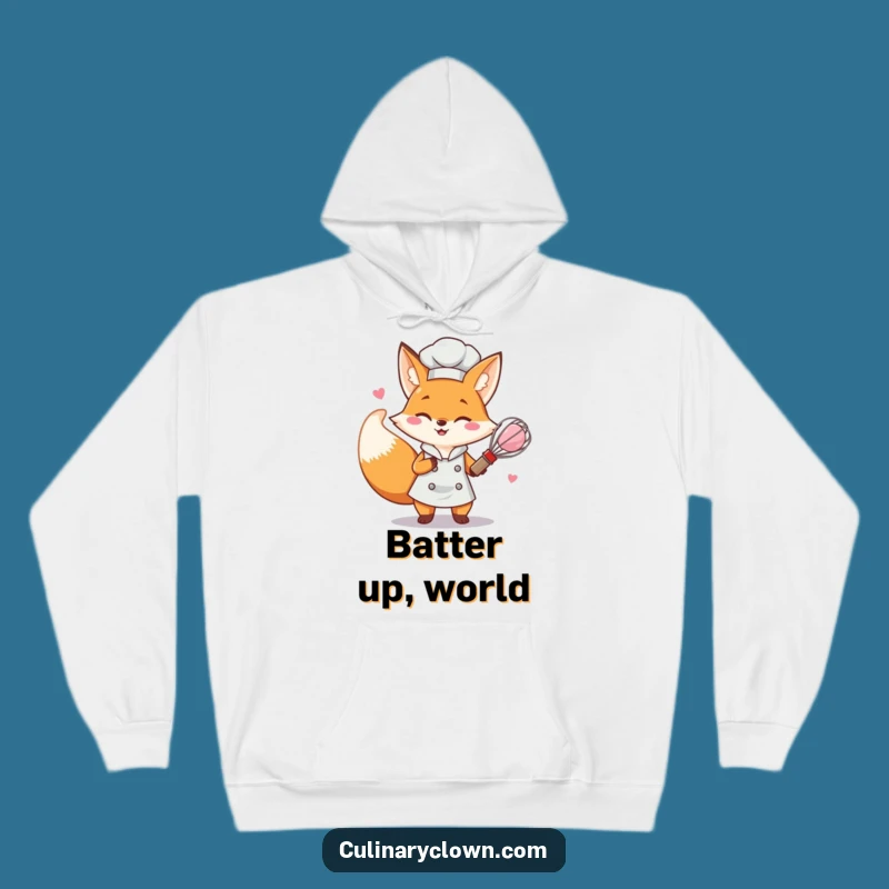 Funny Fox Chef Hoodie - Cozy Baking Buddy - Whimsical Gift Idea