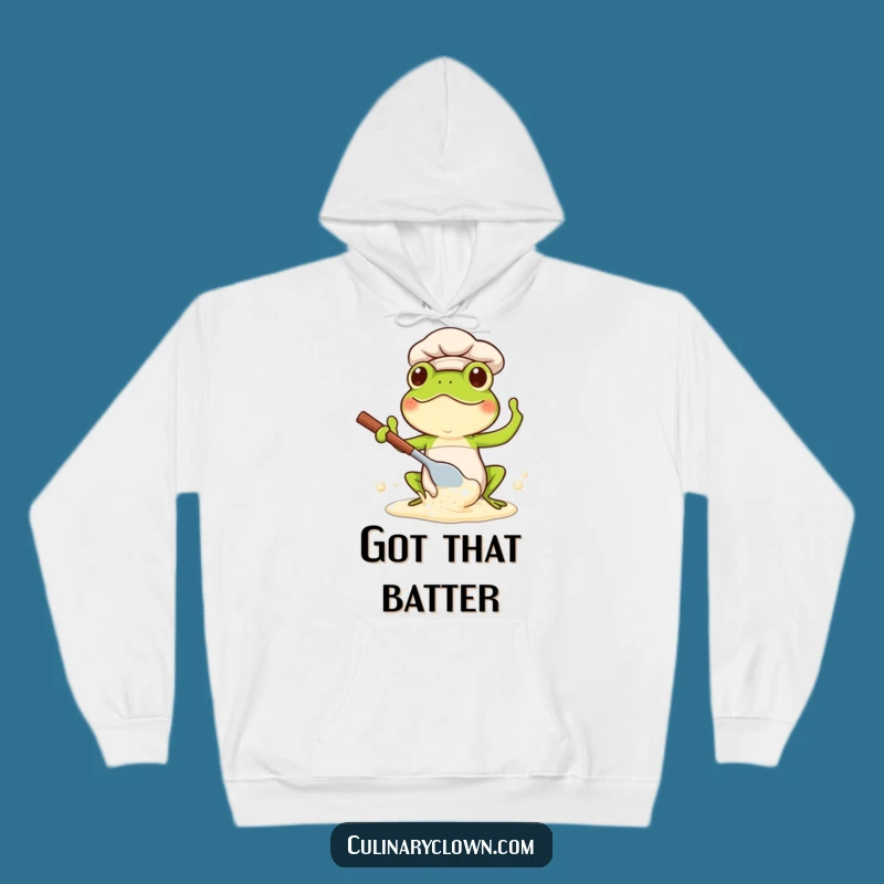 Funny Kawaii Frog Chef Hoodie: Cozy Up with Culinary Capers