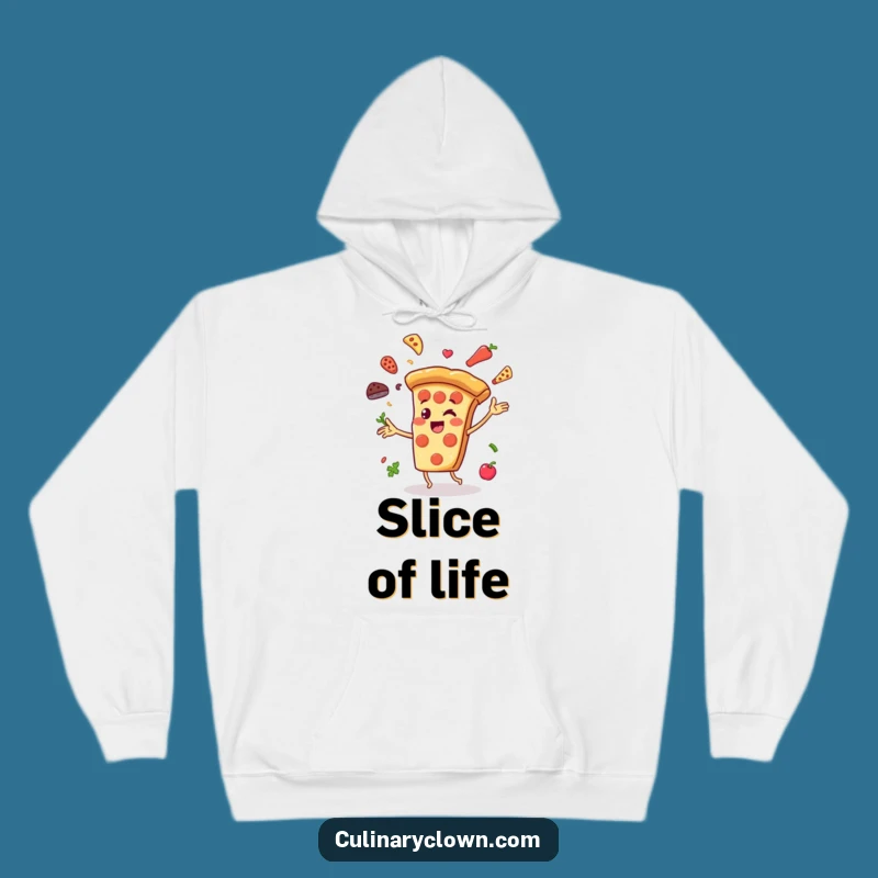 Funny Pizza Juggler Hoodie: Cozy Slice of Fun, a Perfect Funny Gift!
